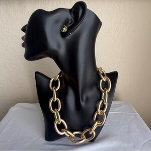 Chunky Gold Chain Necklace Statement Link Collar | Bold Minimalist Luxe | GUC